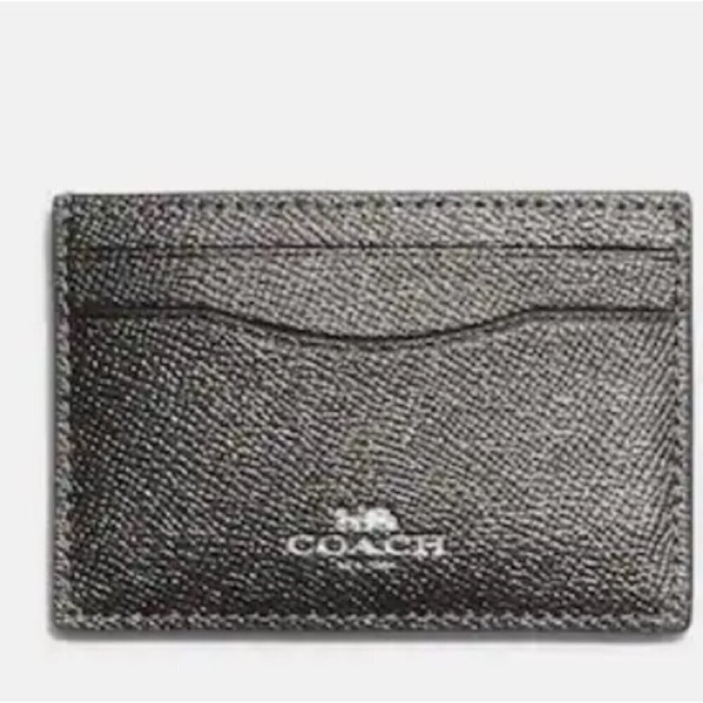 Coach silver gunmetal mini Id case - Picture 2 of 11